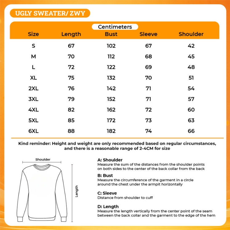 3D UGLY SWEATER - Black Clover Shop