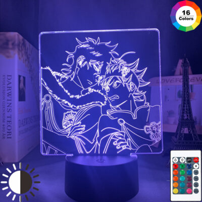 Acrylic 3d Lamp Anime Black Clover Asta Light for Bed Room Decor Colorful Nightlight Black Clover - Black Clover Shop