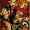 Black Clover Poster Japanese Anime Posters Wall Decor Prints Kraft Paper Home Room Wall Stickers Art 4 - Black Clover Shop