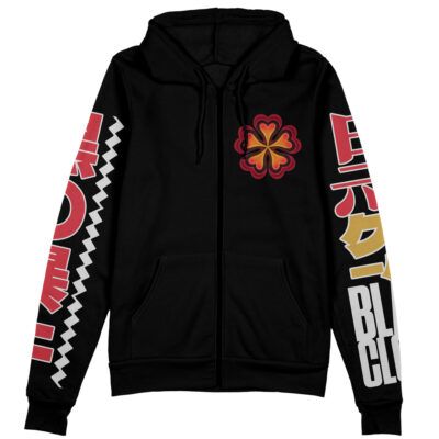 asta Zip Hoodie Front Mockup 1 - Black Clover Shop