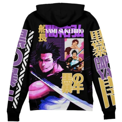 yami Zip Hoodie Back Mockup 1 - Black Clover Shop